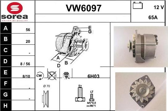 Sera VW6097 - Генератор vvparts.bg