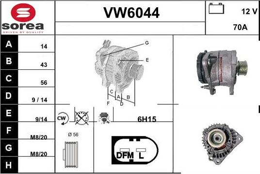 Sera VW6044 - Генератор vvparts.bg