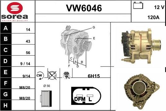 Sera VW6046 - Генератор vvparts.bg