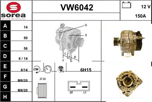 Sera VW6042 - Генератор vvparts.bg