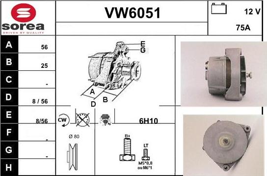 Sera VW6051 - Генератор vvparts.bg