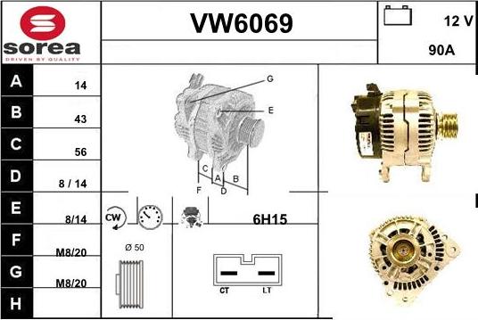 Sera VW6069 - Генератор vvparts.bg