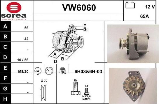 Sera VW6060 - Генератор vvparts.bg