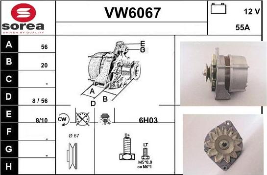 Sera VW6067 - Генератор vvparts.bg