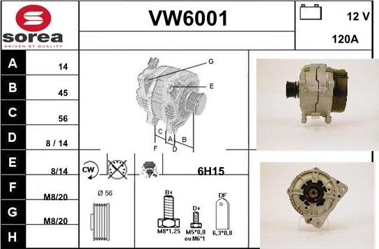 Sera VW6001 - Генератор vvparts.bg