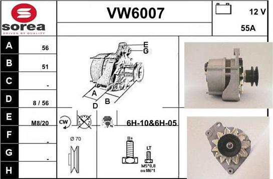 Sera VW6007 - Генератор vvparts.bg
