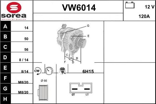 Sera VW6014 - Генератор vvparts.bg