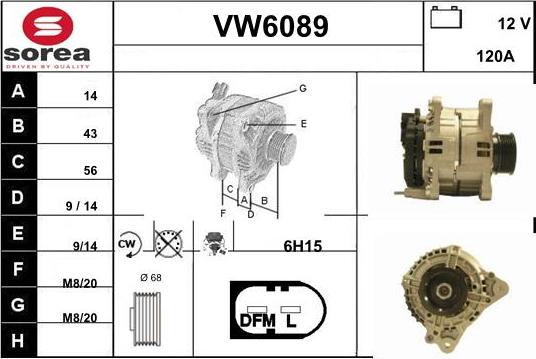 Sera VW6089 - Генератор vvparts.bg