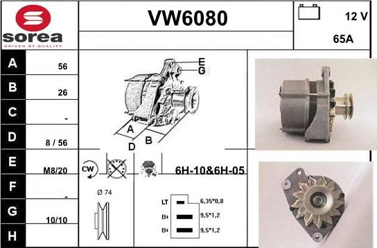 Sera VW6080 - Генератор vvparts.bg