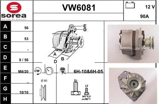 Sera VW6081 - Генератор vvparts.bg