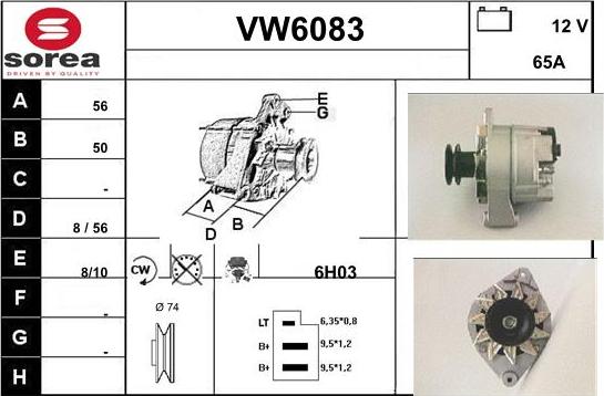 Sera VW6083 - Генератор vvparts.bg