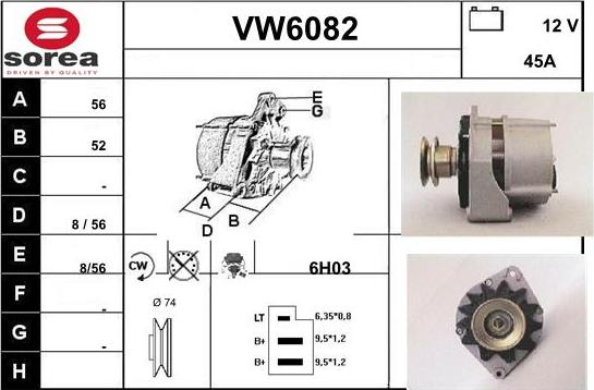 Sera VW6082 - Генератор vvparts.bg