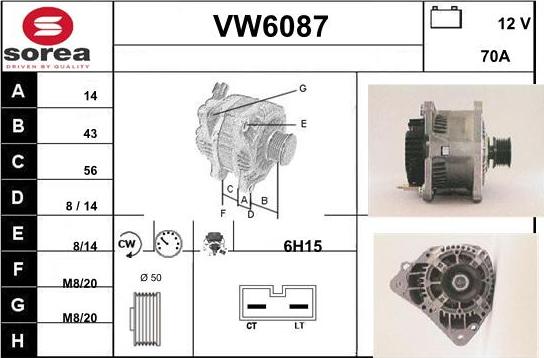 Sera VW6087 - Генератор vvparts.bg