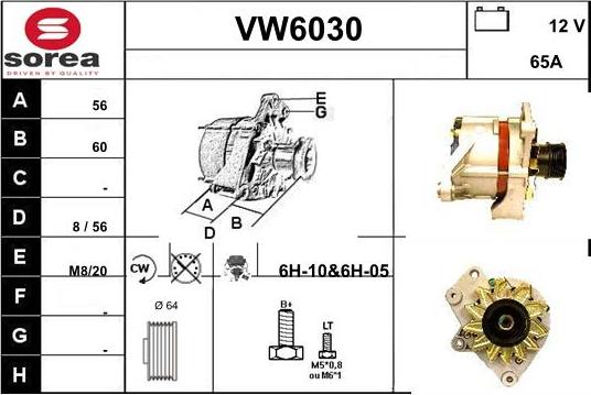 Sera VW6030 - Генератор vvparts.bg