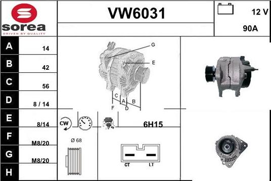 Sera VW6031 - Генератор vvparts.bg