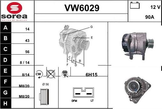 Sera VW6029 - Генератор vvparts.bg