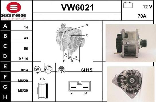 Sera VW6021 - Генератор vvparts.bg