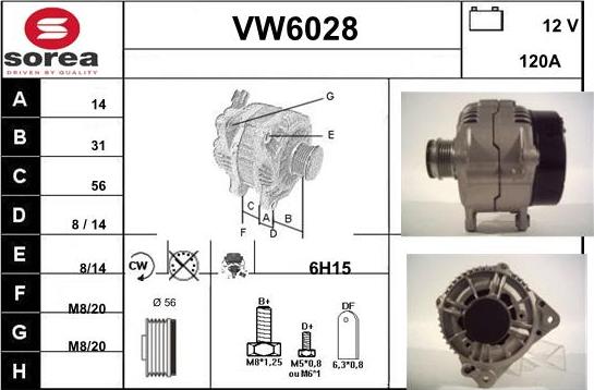 Sera VW6028 - Генератор vvparts.bg