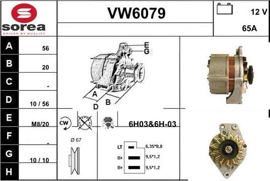 Sera VW6079 - Генератор vvparts.bg