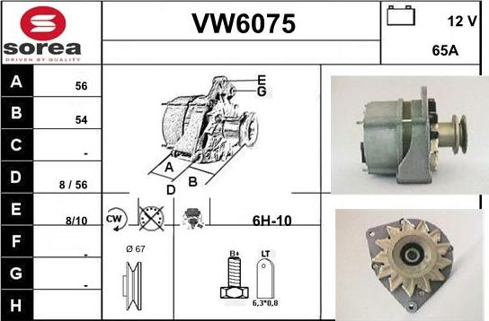 Sera VW6075 - Генератор vvparts.bg