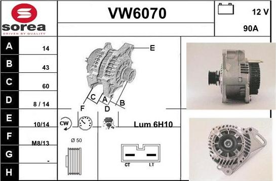 Sera VW6070 - Генератор vvparts.bg