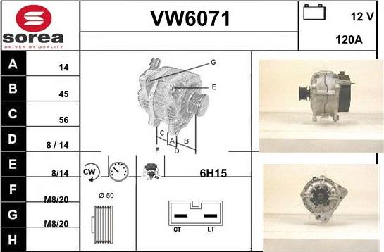 Sera VW6071 - Генератор vvparts.bg