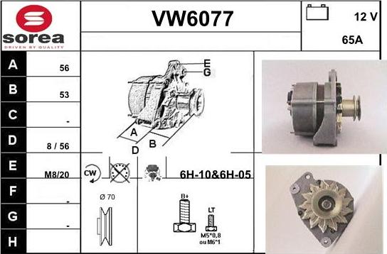 Sera VW6077 - Генератор vvparts.bg