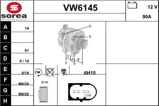 Sera VW6145 - Генератор vvparts.bg