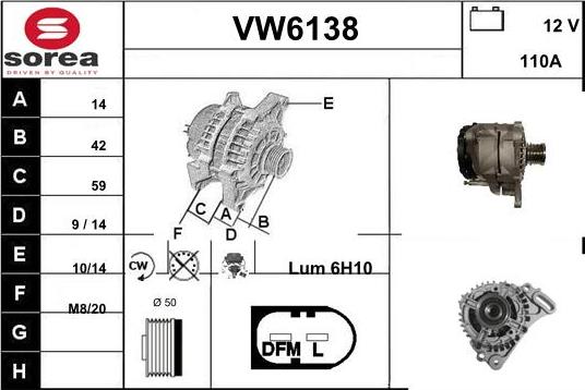 Sera VW6138 - Генератор vvparts.bg