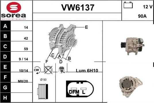 Sera VW6137 - Генератор vvparts.bg