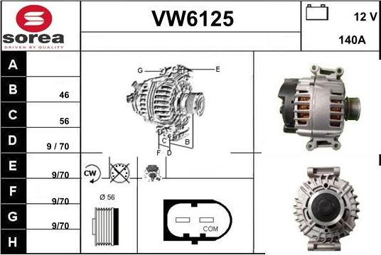 Sera VW6125 - Генератор vvparts.bg