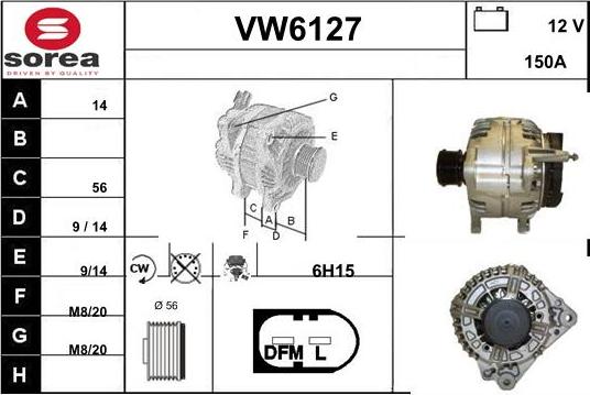 Sera VW6127 - Генератор vvparts.bg