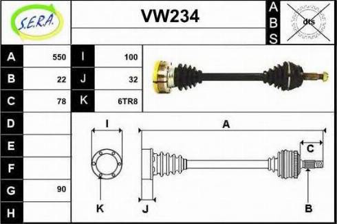 Sera VW234 - Полуоска vvparts.bg