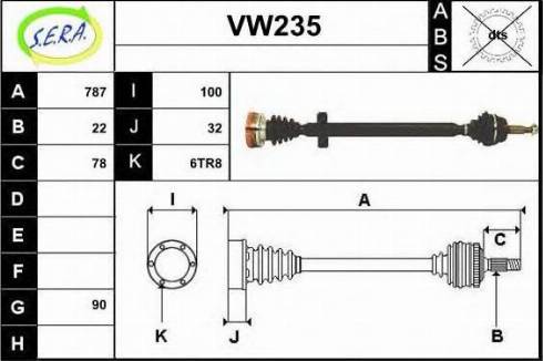 Sera VW235 - Полуоска vvparts.bg