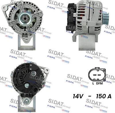 Sidat A12BH0906A2 - Генератор vvparts.bg