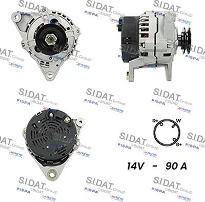 Sidat A12BH0404A2 - Генератор vvparts.bg