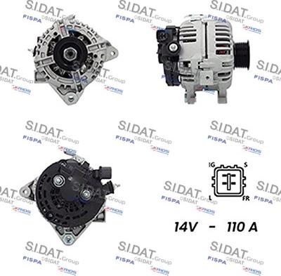 Sidat A12BH0484A2 - Генератор vvparts.bg