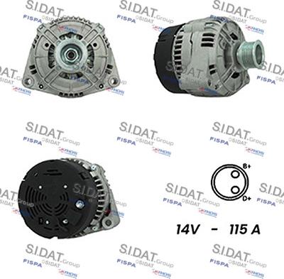 Sidat A12BH0551A2 - Генератор vvparts.bg