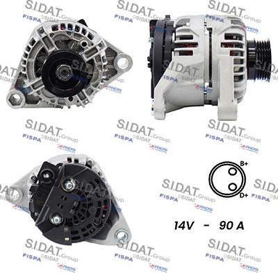 Sidat A12BH0080A2 - Генератор vvparts.bg