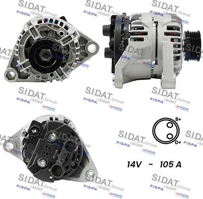 Sidat A12BH0191A2 - Генератор vvparts.bg