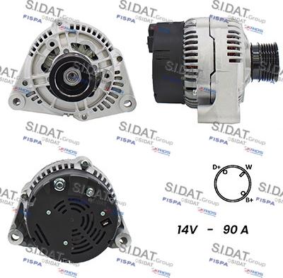 Sidat A12BH0102A2 - Генератор vvparts.bg