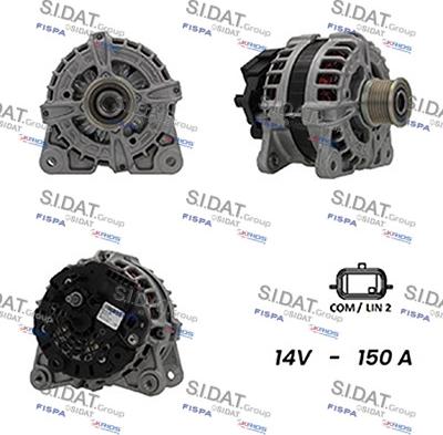 Sidat A12BH0173A2 - Генератор vvparts.bg