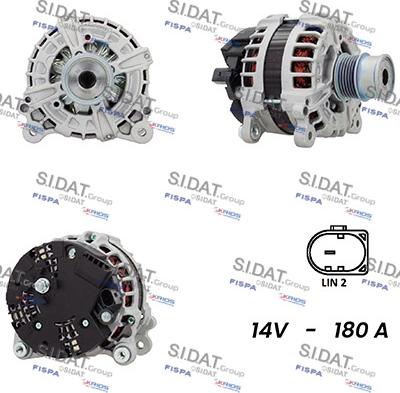 Sidat A12BH0877AS - Генератор vvparts.bg