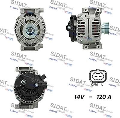 Sidat A12BH0350A2 - Генератор vvparts.bg