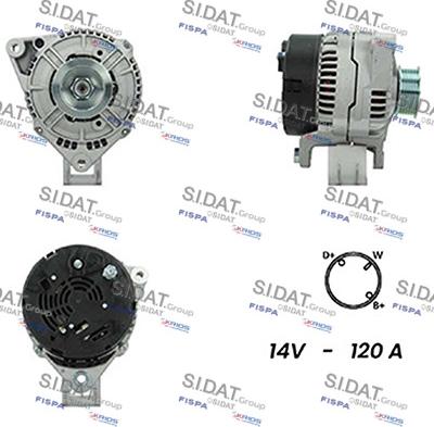 Sidat A12BH0735A2 - Генератор vvparts.bg