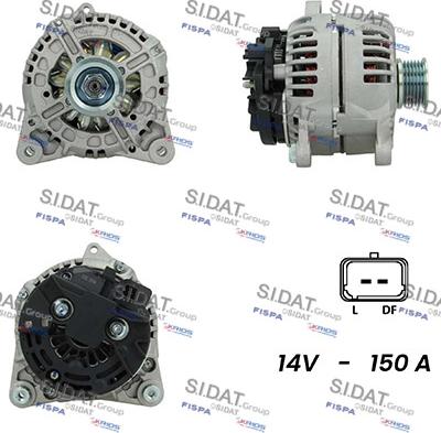 Sidat A12BH1020A2 - Генератор vvparts.bg