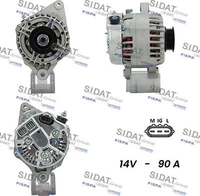 Sidat A12DE0488A2 - Генератор vvparts.bg