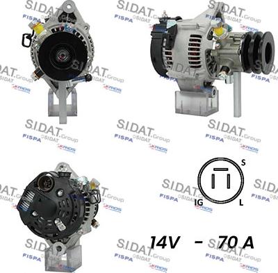 Sidat A12DE0725A2 - Генератор vvparts.bg