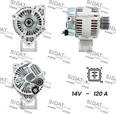 Sidat A12DE1111A2 - Генератор vvparts.bg