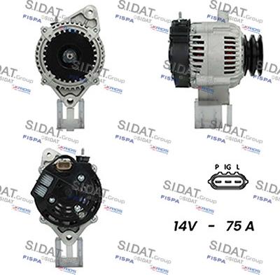 Sidat A12DE1124A2 - Генератор vvparts.bg